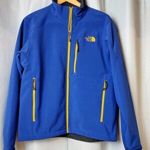 Men's North Face SoftShell Soft Shell Jacket Size M Blue and Yellow Gold UCLA